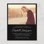 Uitnodiging van Elegant Photo Budget Graduparty (Achterkant)