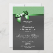 Uitnodiging van Emerald Green & Black Graduation P (Achterkant)