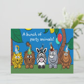 Uitnodiging van feestdag voor kinderen (Staand voorkant)