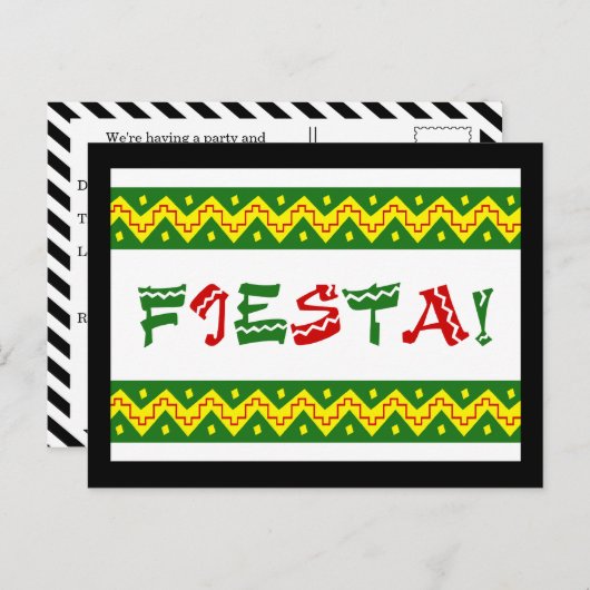 Uitnodiging van festa (Voorkant / Achterkant)