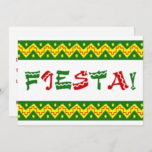 Uitnodiging van festa (Voorkant / Achterkant)