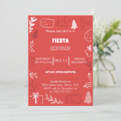 Uitnodiging van Fiesta Navidad Holiday (Staand voorkant)