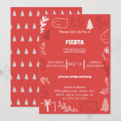 Uitnodiging van Fiesta Navidad Holiday (Voorkant / Achterkant)