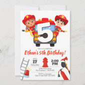Uitnodiging van Fireman Party (Voorkant)