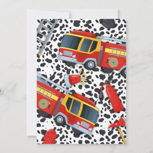 Uitnodiging van Fireman Party (Achterkant)