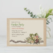  uitnodiging van Floral (Staand voorkant)