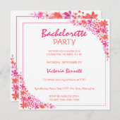 Uitnodiging van Floral Bachelorette (Voorkant / Achterkant)