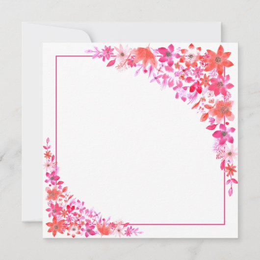 Uitnodiging van Floral Bachelorette (Achterkant)