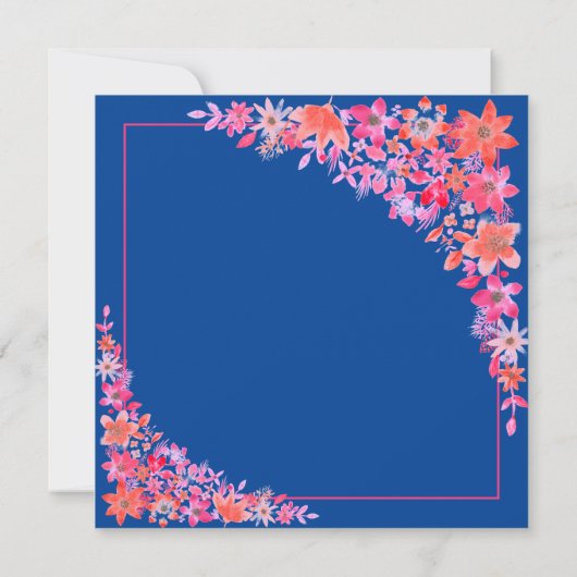 Uitnodiging van Floral Bachelorette (Achterkant)