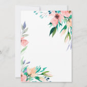 uitnodiging van Floral Birthday (Achterkant)