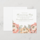 uitnodiging van Floral Housewarming Party (Voorkant / Achterkant)