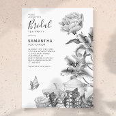 uitnodiging van Floral Tea Party Bridal Shower
