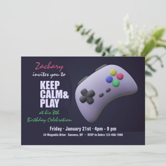 Uitnodiging van gamepad (Staand voorkant)