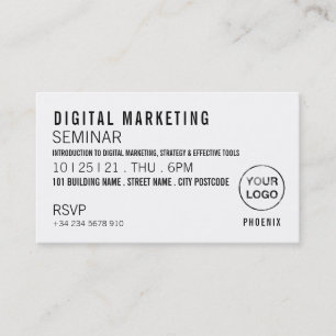 Uitnodiging van gepersonaliseerd seminar/conferent