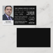 Uitnodiging van gepersonaliseerd seminar/conferent (Voorkant / Achterkant)