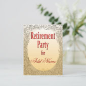 Uitnodiging van gepersonaliseerde aftredingspartij (Staand voorkant)