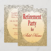 Uitnodiging van gepersonaliseerde aftredingspartij (Voorkant / Achterkant)