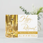 Uitnodiging van gepersonaliseerde aftredingspartij (Staand voorkant)