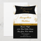 Uitnodiging van gepersonaliseerde aftredingspartij (Voorkant / Achterkant)