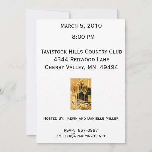 Uitnodiging van gepersonaliseerde aftredingspartij (Achterkant)