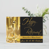 Uitnodiging van gepersonaliseerde aftredingspartij (Staand voorkant)