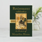 Uitnodiging van gepersonaliseerde aftredingspartij (Staand voorkant)