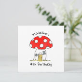 Uitnodiging van gepersonaliseerde Toadstool kinder (Staand voorkant)