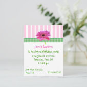  uitnodiging van Gerber Daisy Girl om de dag van d (Staand voorkant)