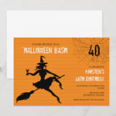 Uitnodiging van getuigen en webhalloween Birthday (Voorkant / Achterkant)