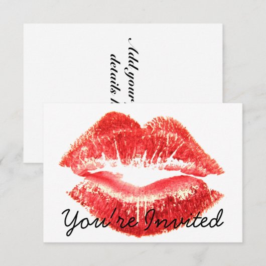 Uitnodiging van Girls Party (Voorkant / Achterkant)