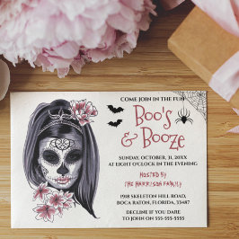 Uitnodiging van Girly Boo & Booze Halloween Party