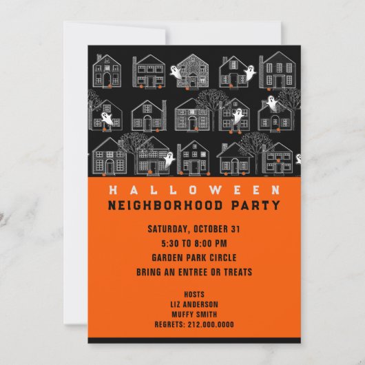 Uitnodiging van groep Halloween (Voorkant)