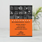 Uitnodiging van groep Halloween (Staand voorkant)