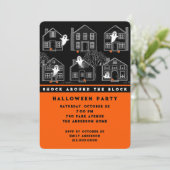 Uitnodiging van groep Halloween (Staand voorkant)