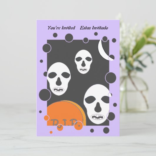 Uitnodiging van Halloween 11f (Staand voorkant)