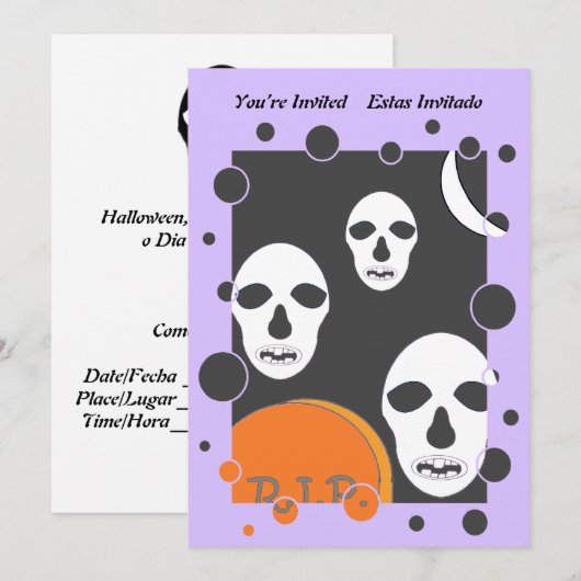 Uitnodiging van Halloween 11f (Voorkant / Achterkant)