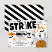 Uitnodiging van Halloween Bowling Party (Voorkant / Achterkant)