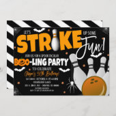 Uitnodiging van Halloween Bowling Party (Voorkant / Achterkant)
