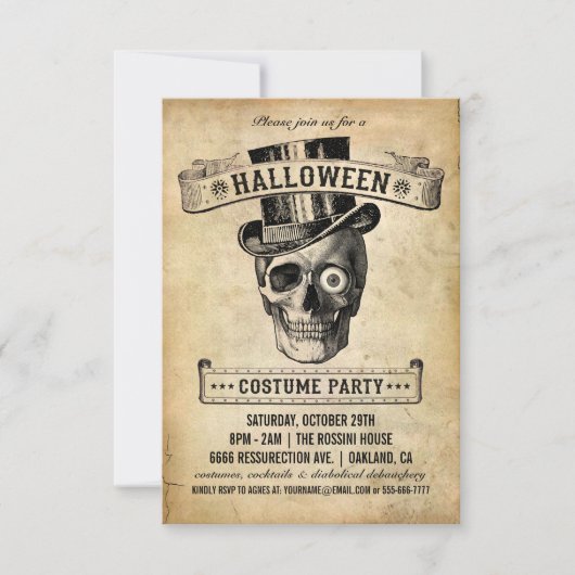  uitnodiging van Halloween - Costume Party (Voorkant)