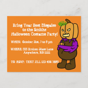  uitnodiging van Halloween Costume Party