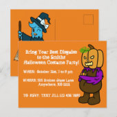  uitnodiging van Halloween Costume Party (Voorkant / Achterkant)