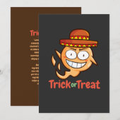  uitnodiging van Halloween Mexican Ghost (Voorkant / Achterkant)