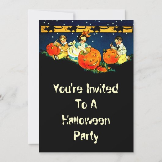 uitnodiging van Halloween op gerecycleerd papier (Achterkant)