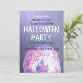 uitnodiging van Halloween-partij (Staand voorkant)