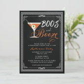 Uitnodiging van halloween-partijen - boeken en dra (Staand voorkant)