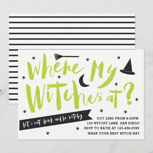 uitnodiging van hekpartij (Voorkant / Achterkant)