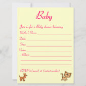 uitnodiging van het baby shower. (Voorkant)