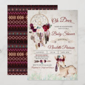 Uitnodiging van het Baby shower Dreamcatcher van (Voorkant / Achterkant)