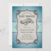 uitnodiging van het  BABY SHOWER - racewagen (Voorkant)