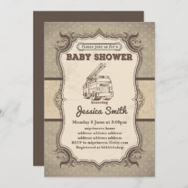 uitnodiging van het  BABY SHOWER - speelgoed